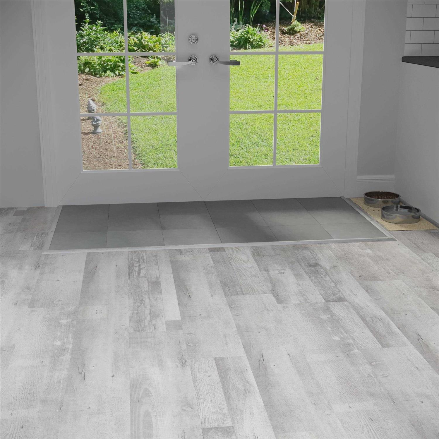 Cali Vinyl Pro Classic Gray Ash 1/2 in. Thick x 1-3/8 in. Wide x 72-5/6 in. Length Vinyl Reducer - Image 3