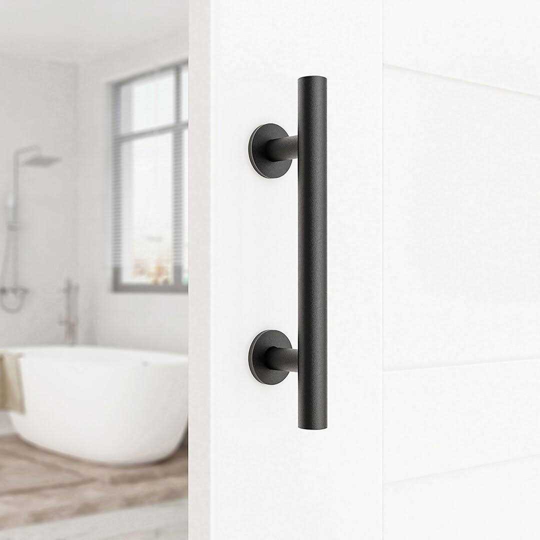 WINSOON Matte Black Indoor Barn Door Handle - Image 5