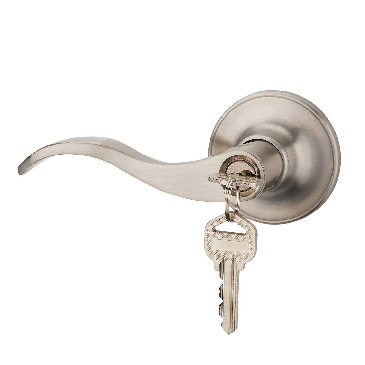 HENYIN Wave Lever Keyed Entry Door Lock/Door Knob Hardware Wave Handle and Closet Lockset