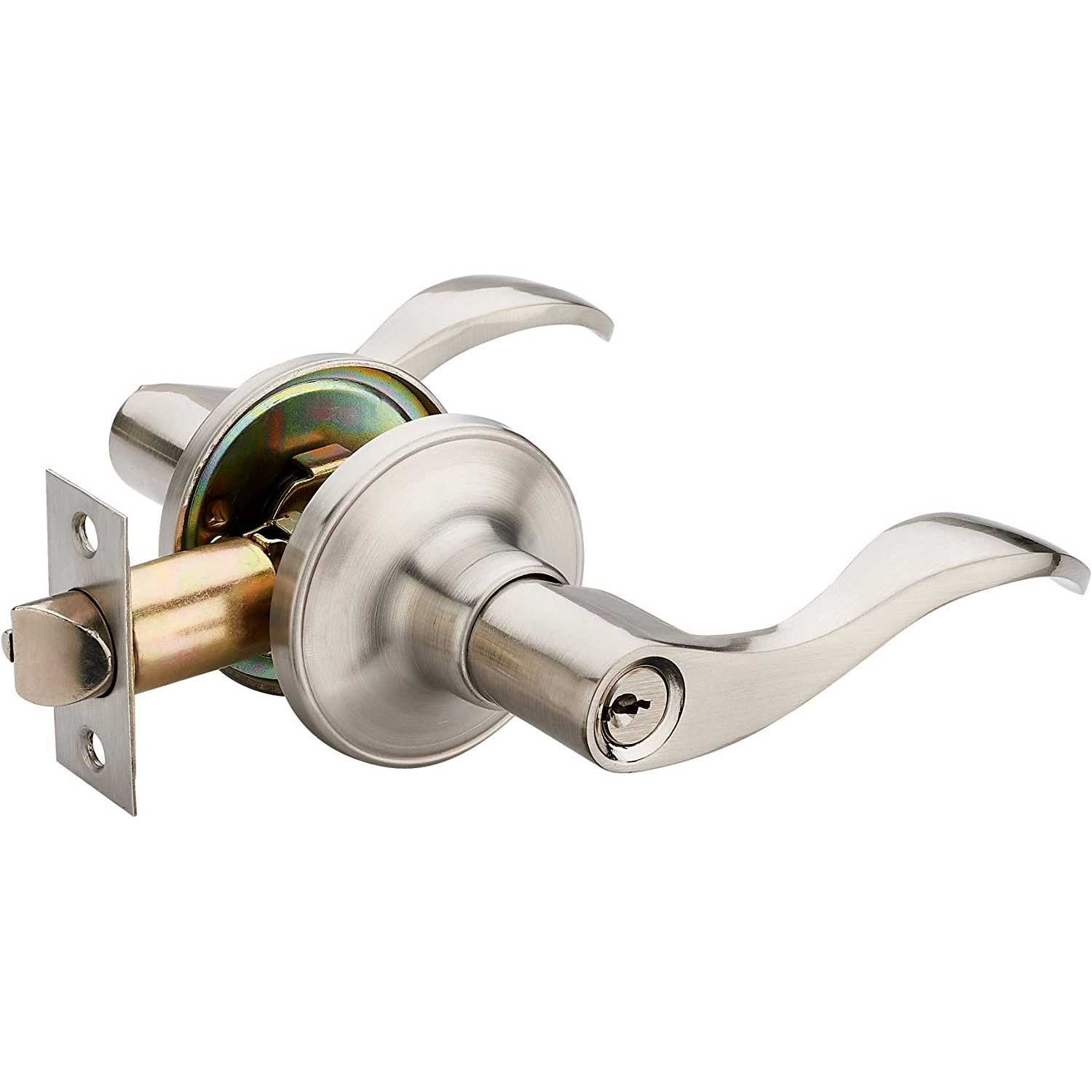 HENYIN Wave Lever Keyed Entry Door Lock/Door Knob Hardware Wave Handle and Closet Lockset - Image 2