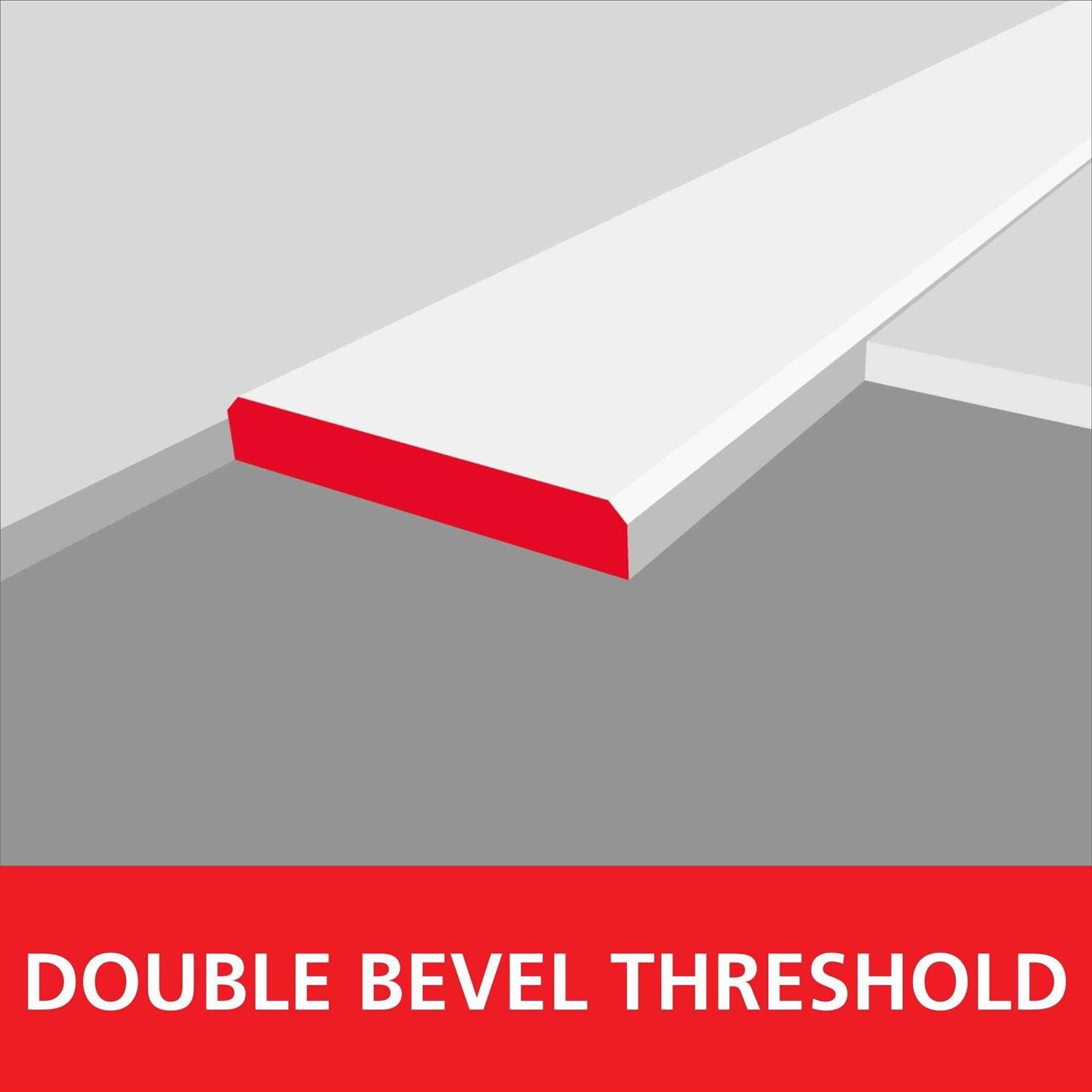 Maravilla Pure White 36 inch Glass Threshold - Image 2