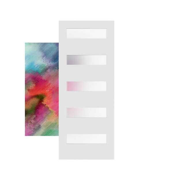 Stile Doors Slb.Sd.5L 80 inch Primed 5 Lite Satin Etched Glass Solid - Image 5