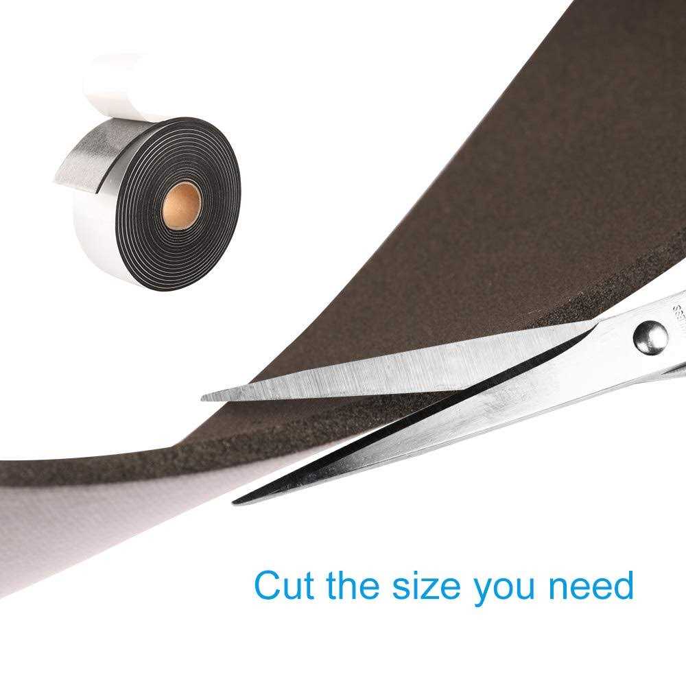 High Density Foam Tape,2 Inch Wide x 1/8 Inch Thick Door Insulation Tape,Adhesive Weather Stripping for Doors Window,Foam Seal Proofing Tape,16 Feet - Image 2