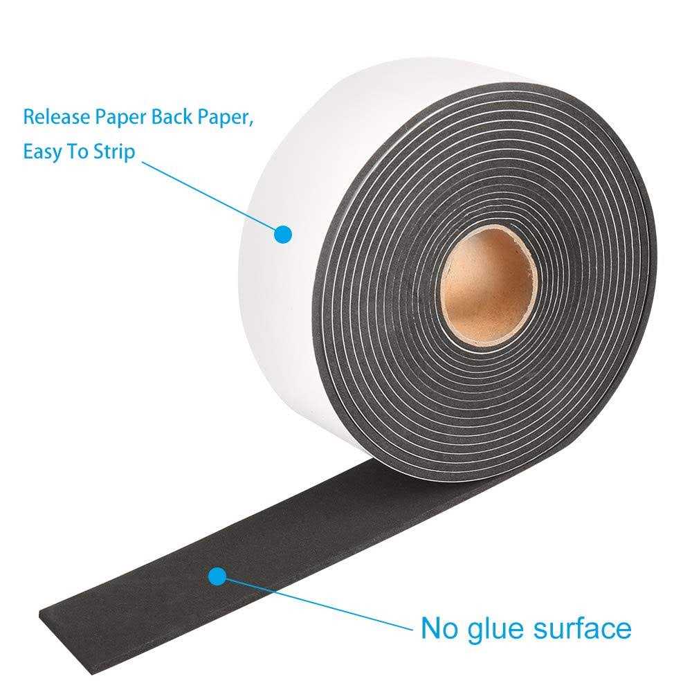 High Density Foam Tape,2 Inch Wide x 1/8 Inch Thick Door Insulation Tape,Adhesive Weather Stripping for Doors Window,Foam Seal Proofing Tape,16 Feet - Image 4