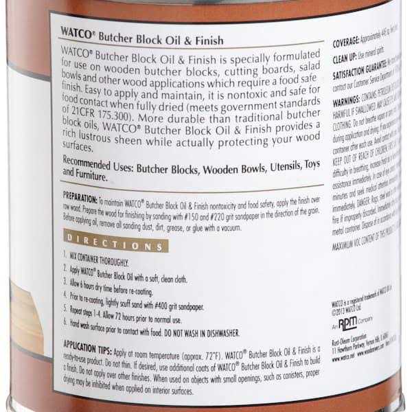 Watco Butcher Block Oil & Finish - Image 3