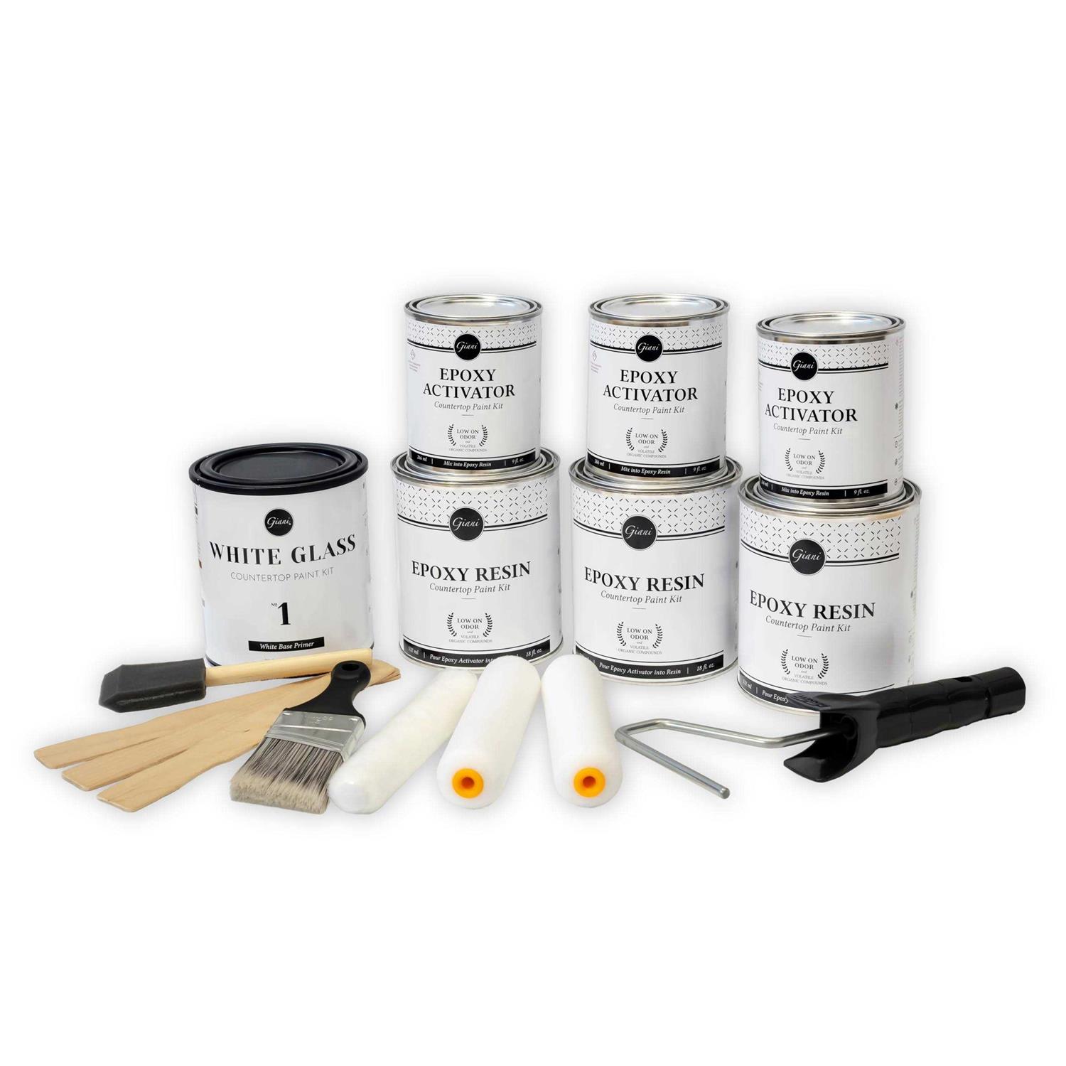 White Glass Quartz Countertop Paint Kit - Image 3