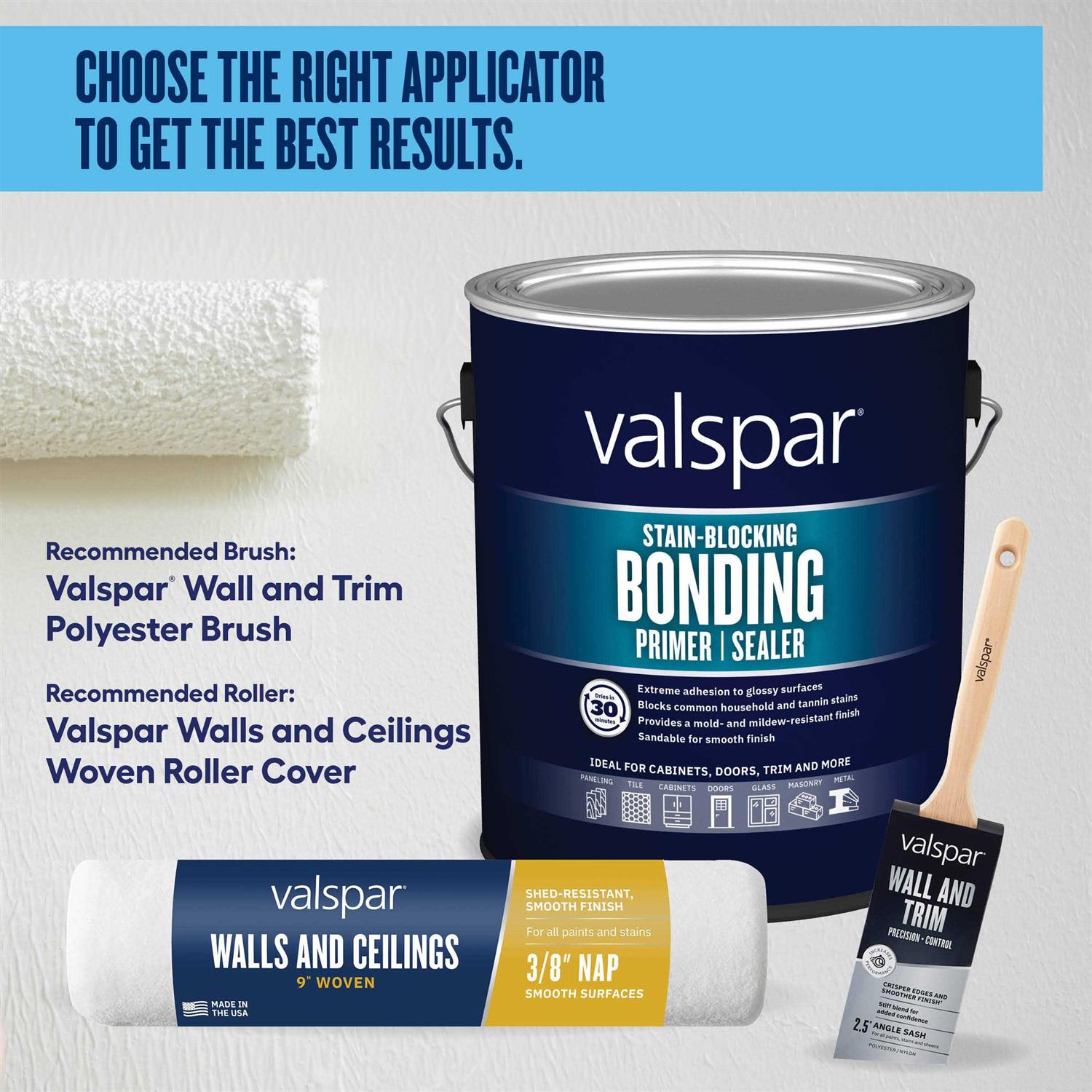Valspar Interior or Exterior Bonding Water-Based Wall & Ceiling Primer - Image 4