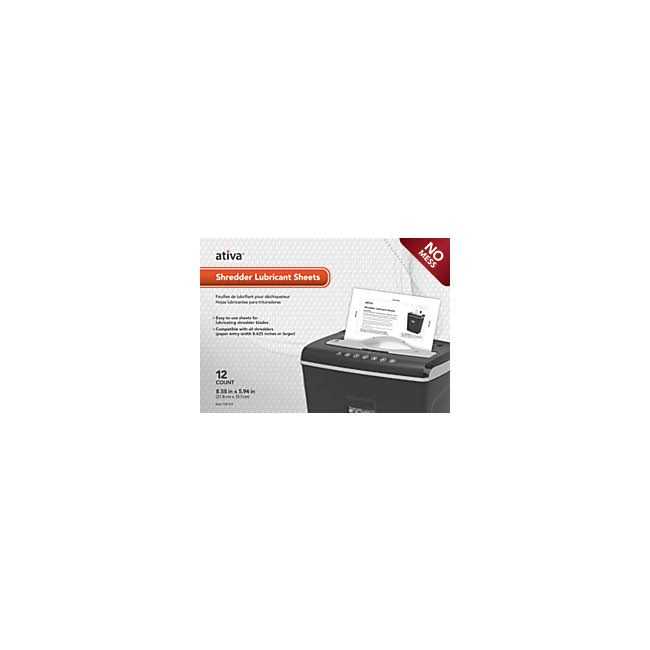 Ativa Shredder Lubricant Sheets 12 Counts - Image 3