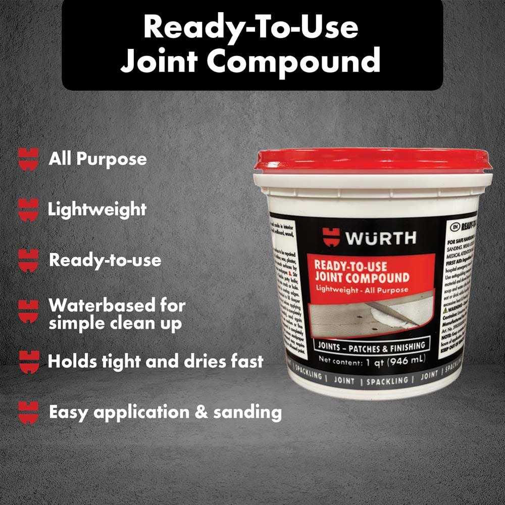 Wurth Ready-to-Use Lightweight Joint Compound 32oz - Image 3