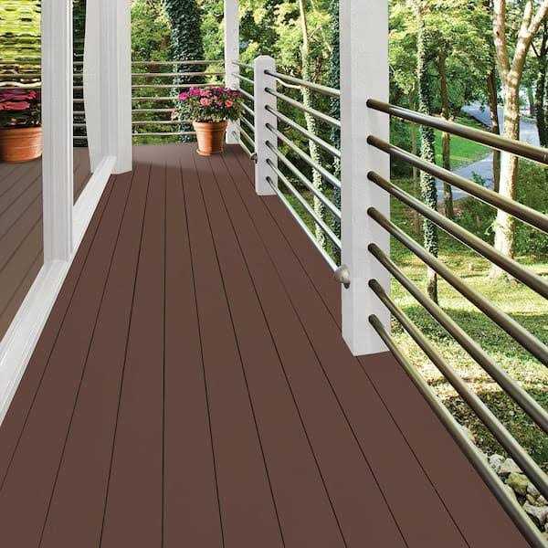 BEHR Premium 1 gal. #SC-117 Russet Solid Color Waterproofing Exterior Wood Stain and Sealer - Image 4