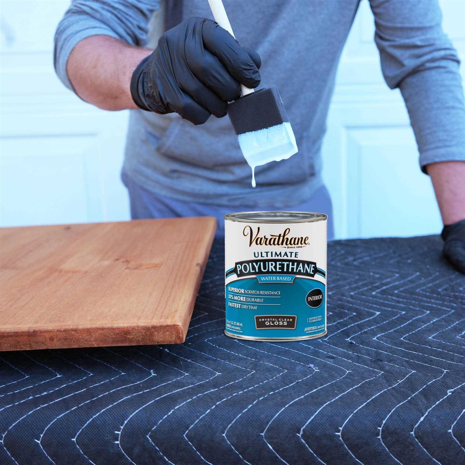 Varathane 1 Qt. Clear Gloss Water-Based Interior Polyurethane - Image 4