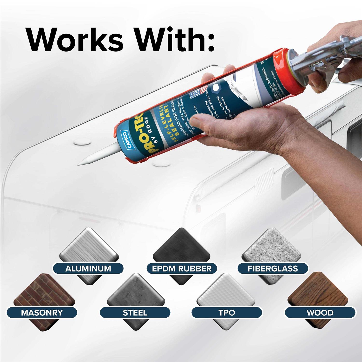 Camco Pro-Tec RV Roof Self-Leveling Sealant - Image 4