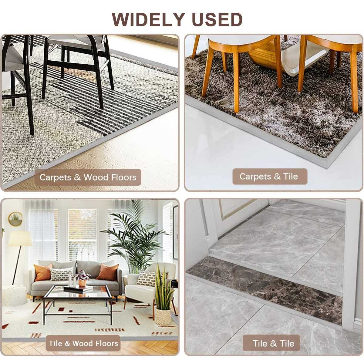 SUVEUS 10ft Floor Transition Strip Self Adhesive Carpet Edging Trim Strip - Image 5