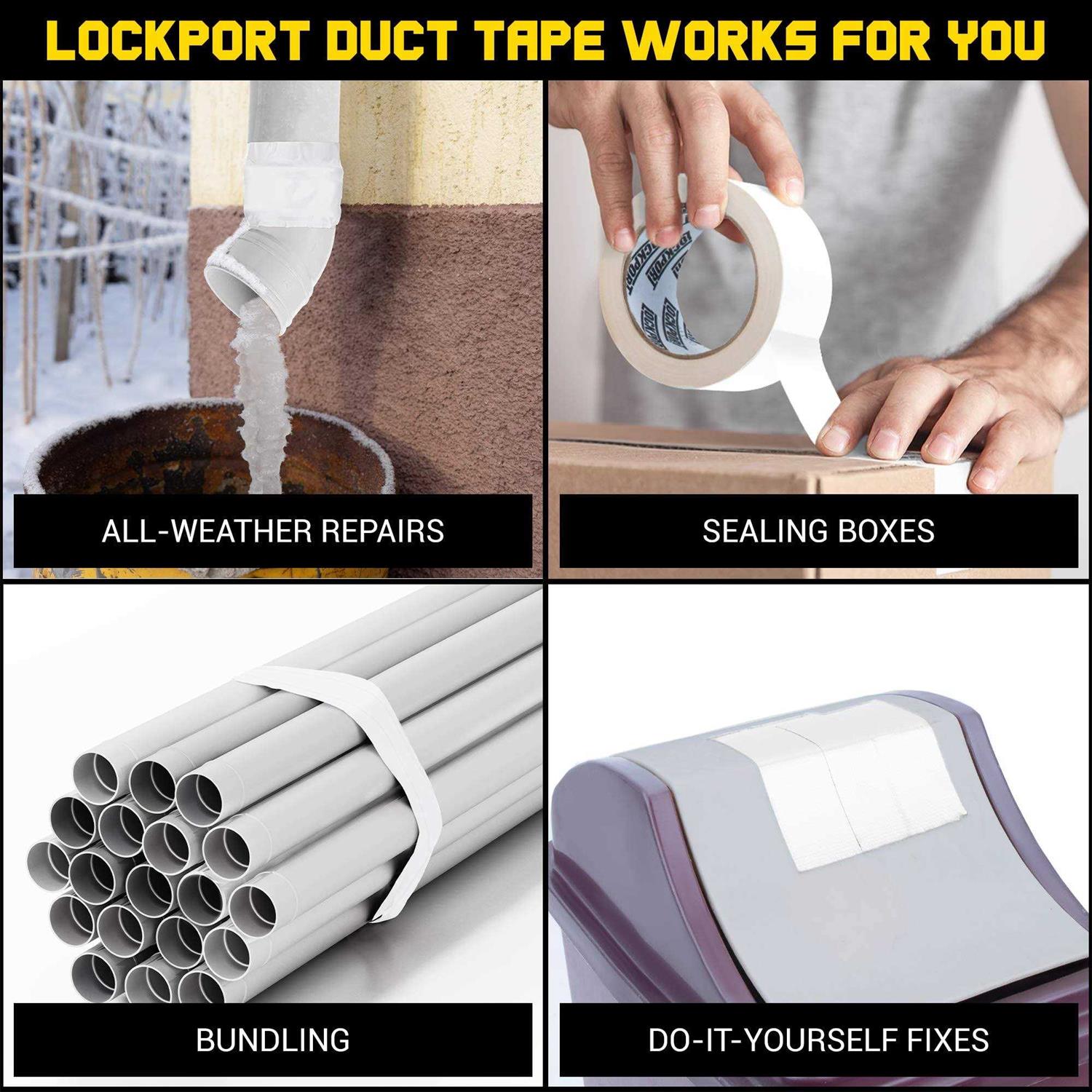 Lockport Duct Tape Heavy Duty 5 Roll Multi Pack Silver 90 Feet x 2 Inch - Image 3