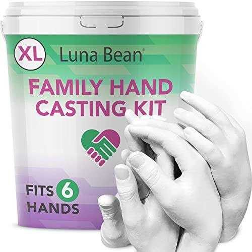 XL DIY Hands Casting Kit for Up to 6 People Includes Wood Base - Image 3