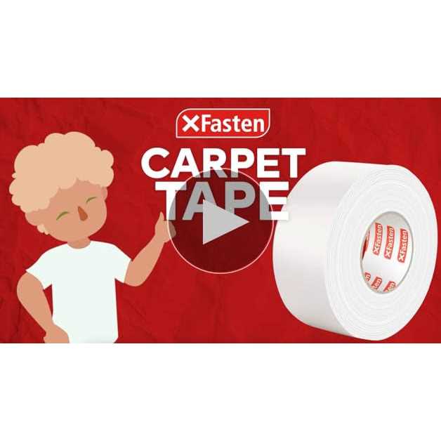 XFasten Tape 2 x Double Sided Carpet Tape for Area Rugs Over Carpet - Image 3