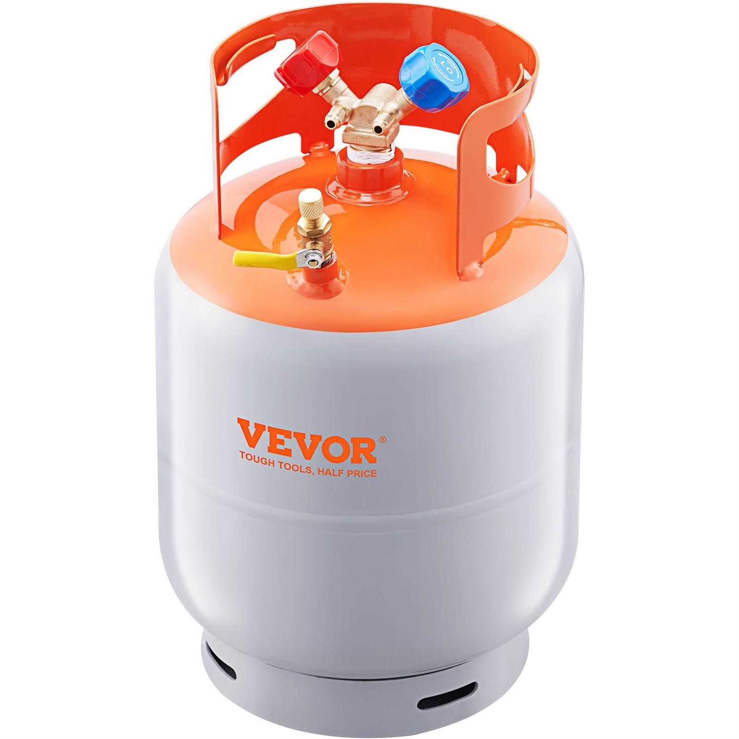 VEVOR Refrigerant Recovery Reclaim Cylinder Tank 400 PSI Liquid Rated Y Valve - Image 3