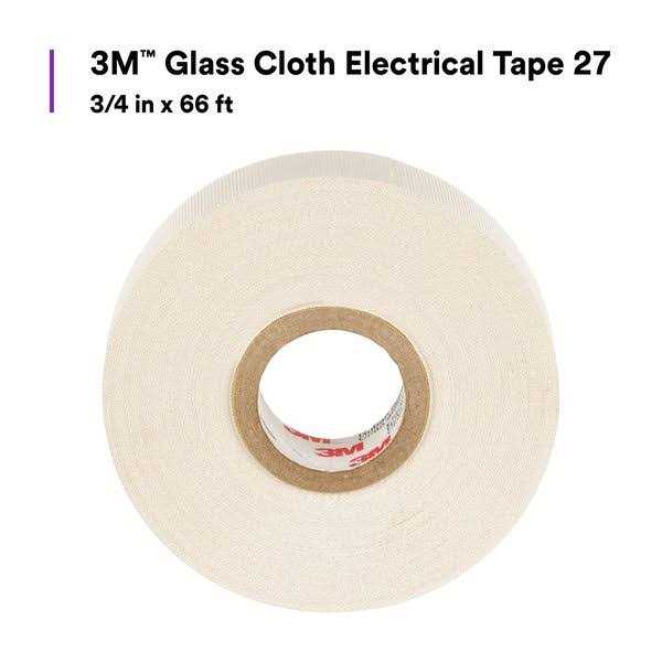 3M 27 Glass Cloth Electrical Tape 27-3/4X66' - Image 5