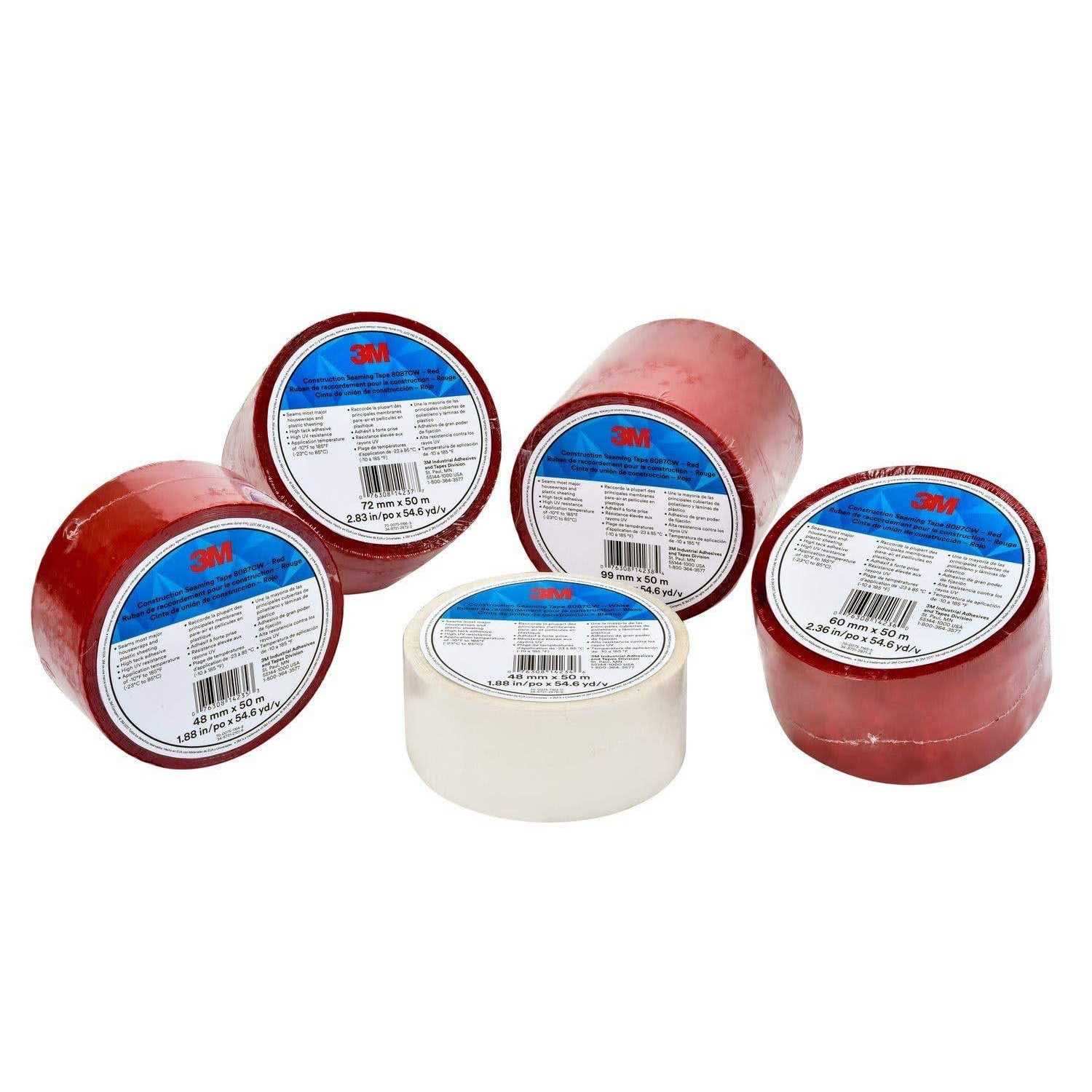 3M 8087CW Construction Seaming Tape Red - Image 4
