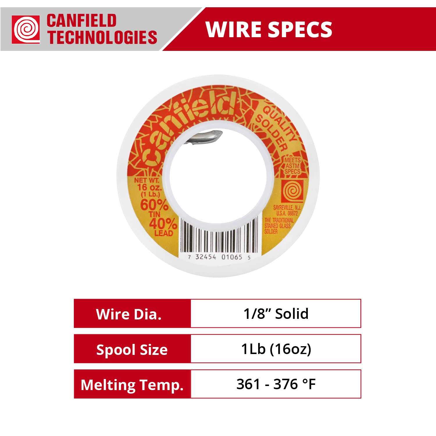 Canfield 60/40 solder for stained glass - Image 2