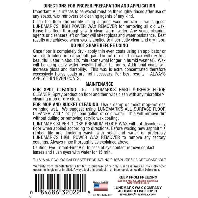 Lundmark 32 Oz. Super Gloss Floor Wax - Image 5