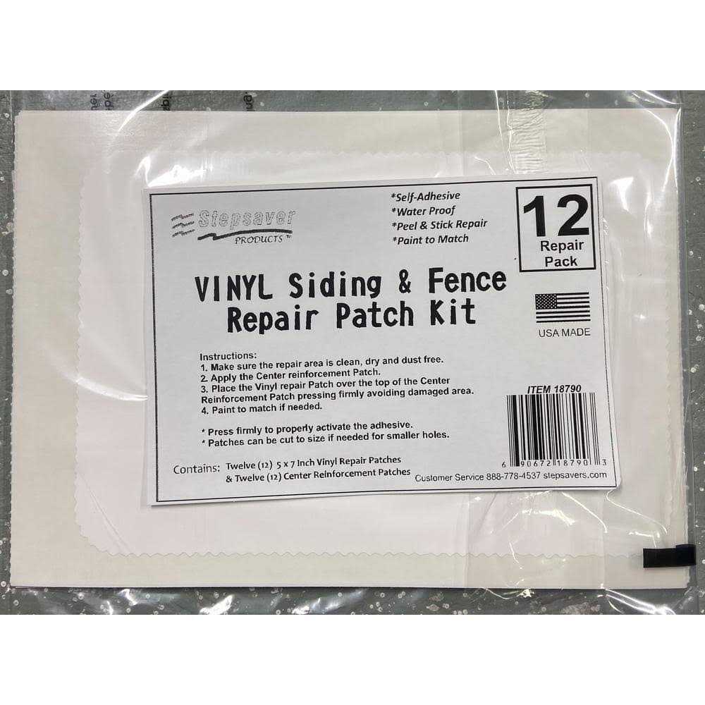 Stepsaver Products Vinyl Siding Fence Repair Patch Kit