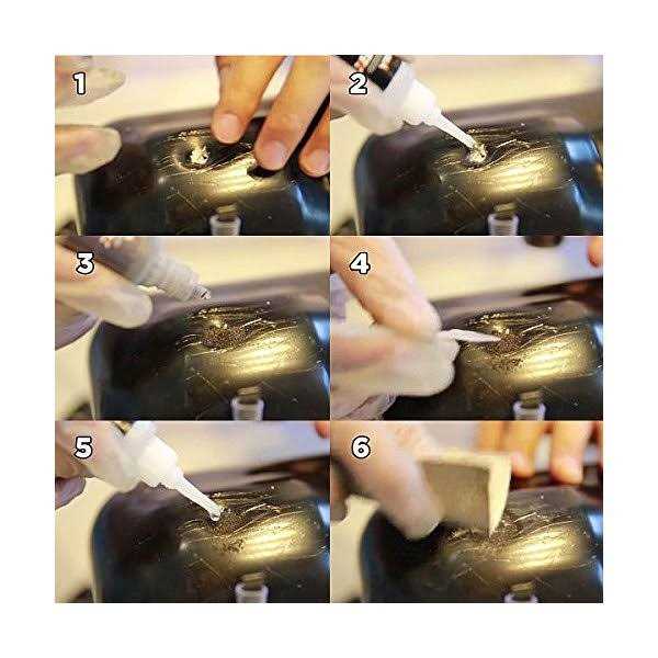 Visbella 7 Seconds Speedy Fix Filling and Reinforcing Dual Adhesive System Resin Instant Adhesive Welding Powder Kit - Image 4