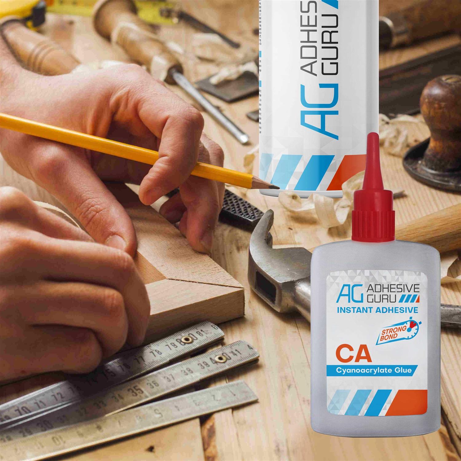Adhesive Guru Ca Glue with Activator Woodworking Ca Glue for Woodworking, Cyanoacrylate Glue and Activator - Image 5