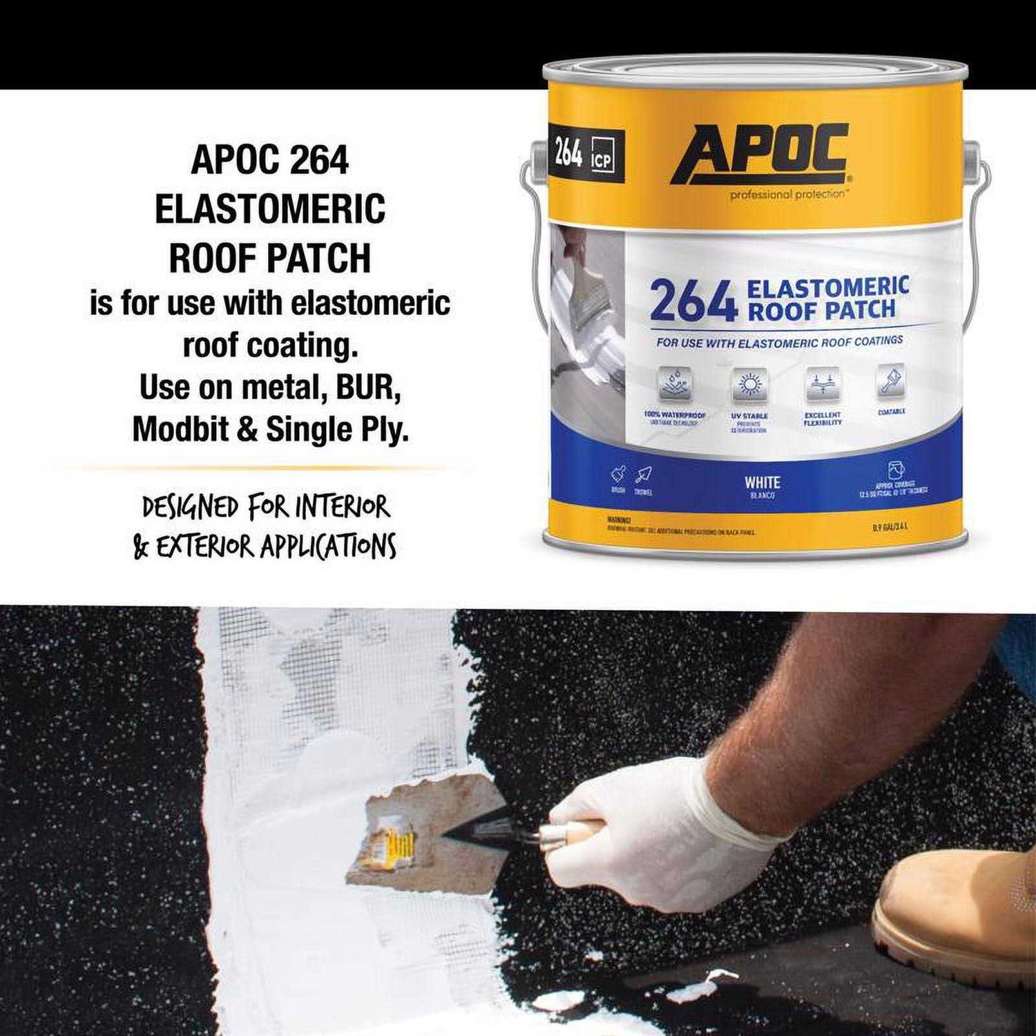 APOC Gloss White Elastomeric Roof Sealant 1 gal AP-2641 - Image 3