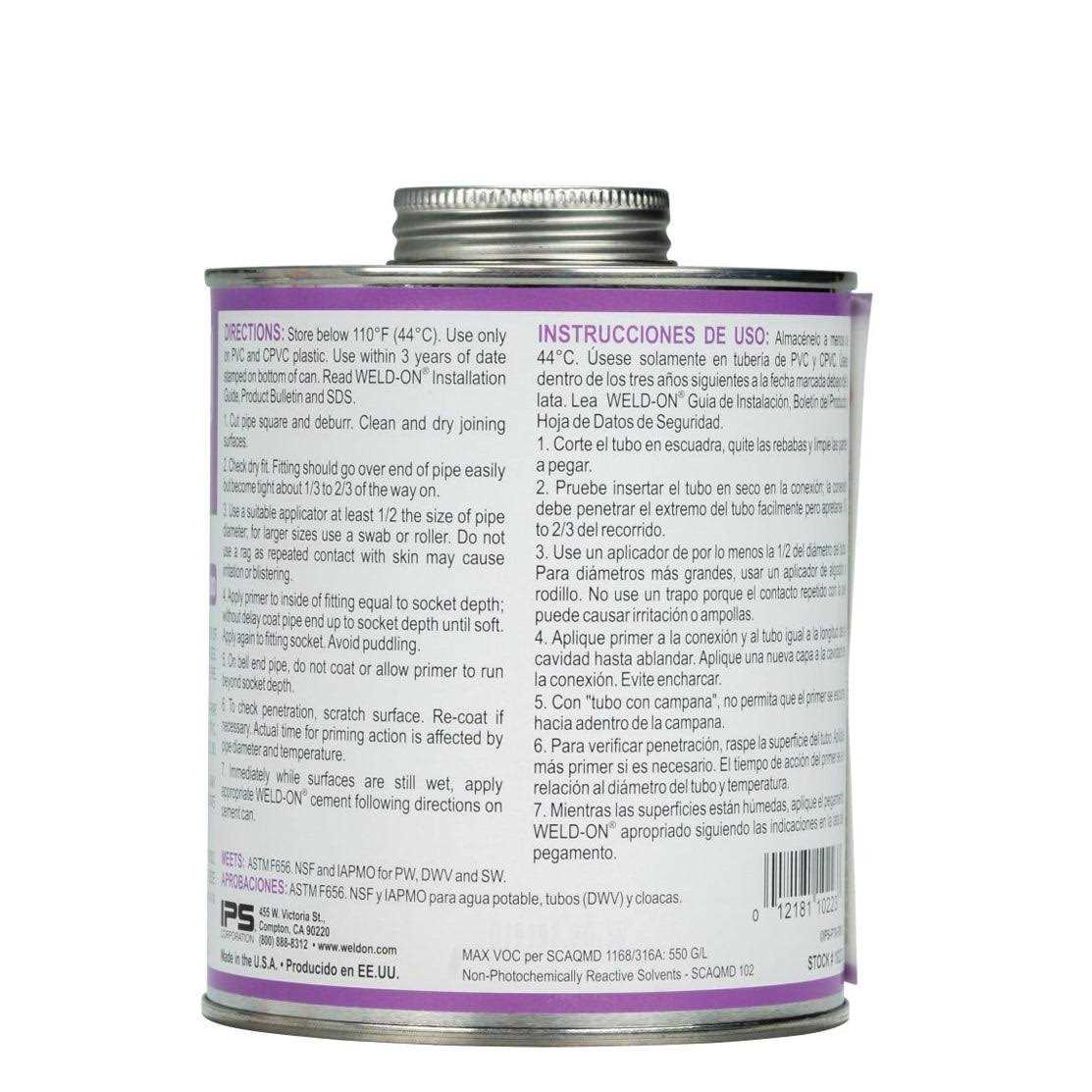 Weld-On P-70 Purple Primer PVC/CPVC - Image 3