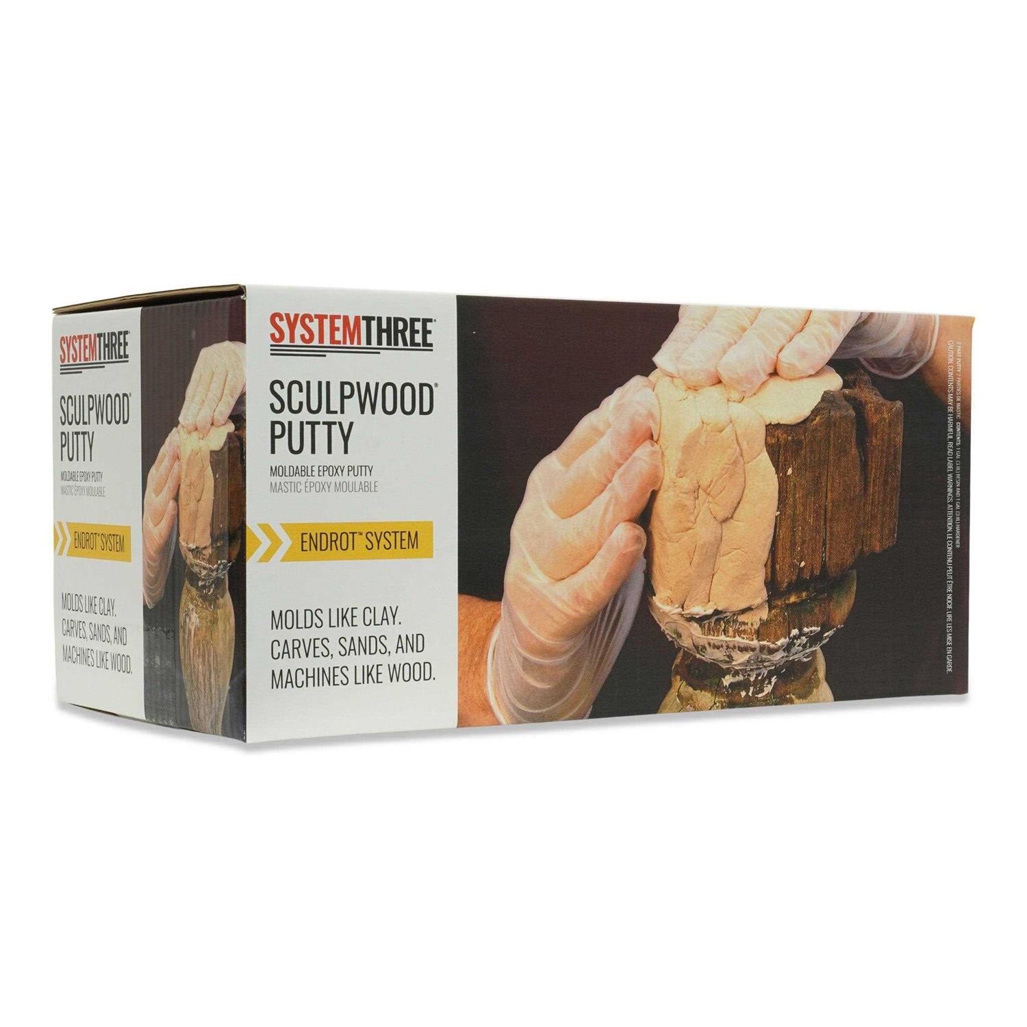 System Three Putty Epoxy Sculpwood 8 oz 1600K10 - Image 3