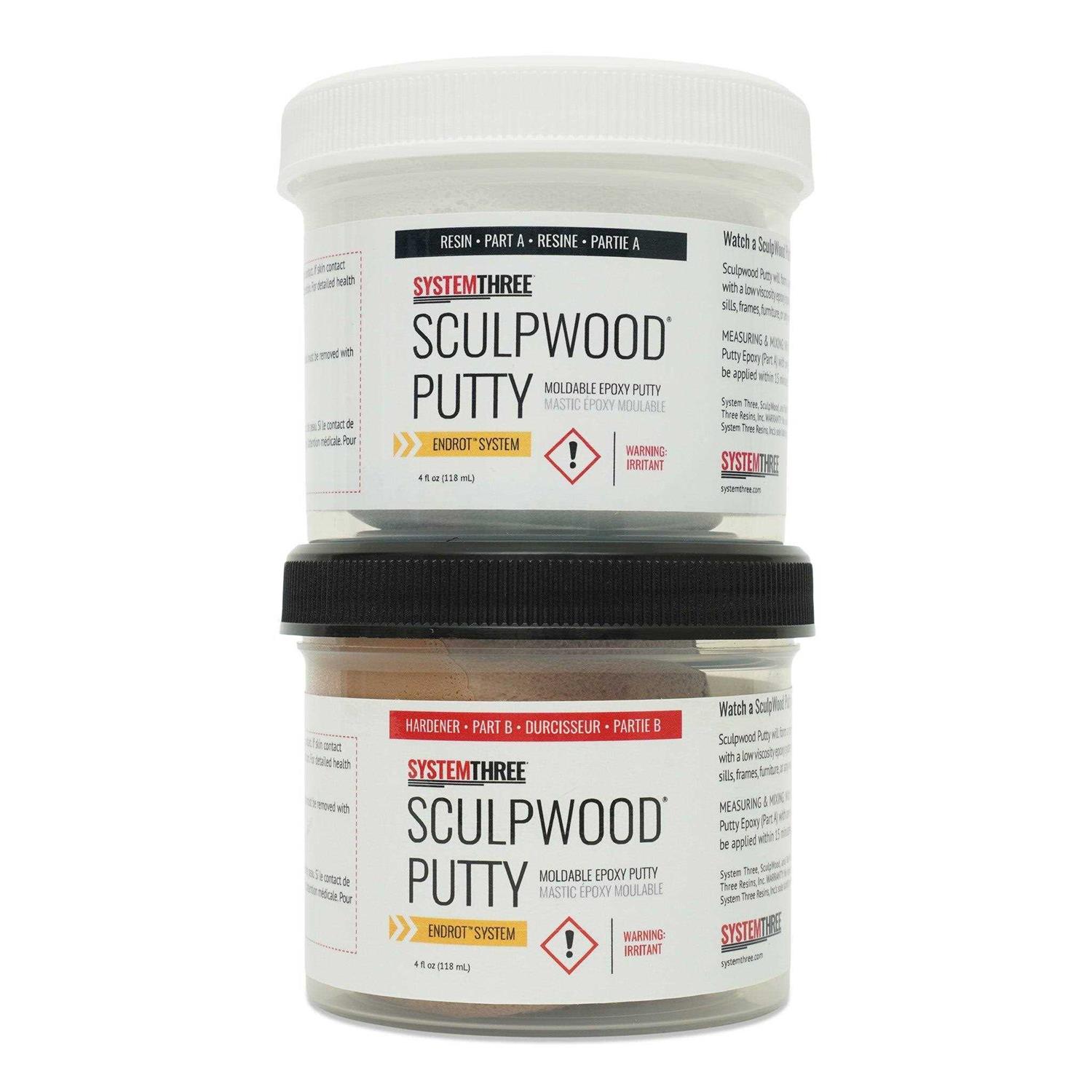 System Three Putty Epoxy Sculpwood 8 oz 1600K10 - Image 4