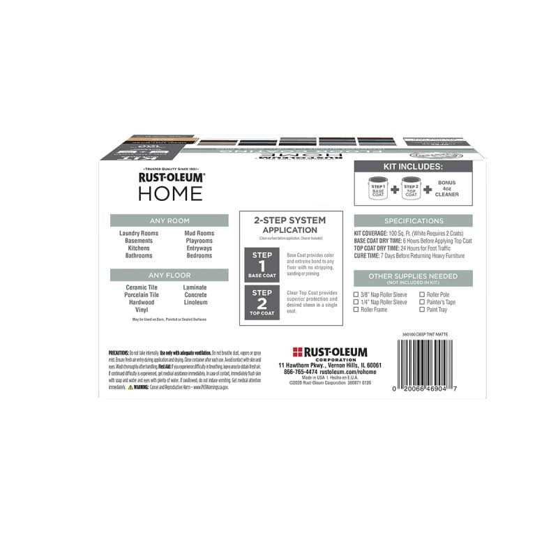Rust-Oleum Home Floor Coating Deep Tint Matte Kit 360100 - Image 2