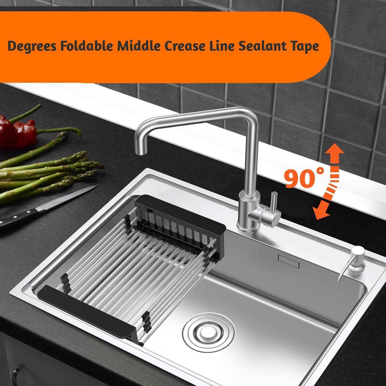 XIDOU 4 Packs Caulk Tape Self Adhesive,Caulking Tape,Sealing Strip Tape for Bathroom,Caulk Strip - Image 3