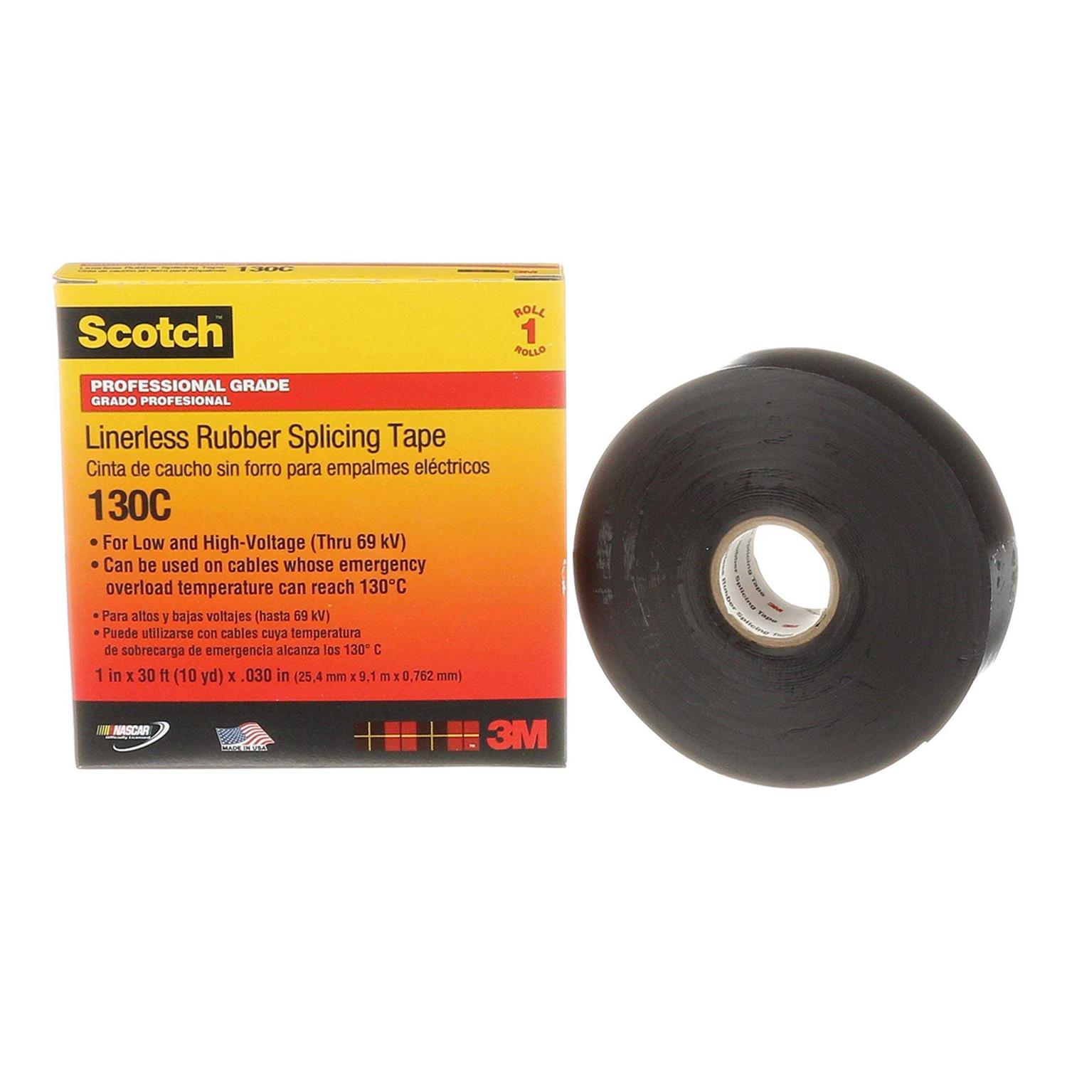 3M Scotch 130C Linerless Rubber Splicing Tape 130C-1X30FT - Image 3