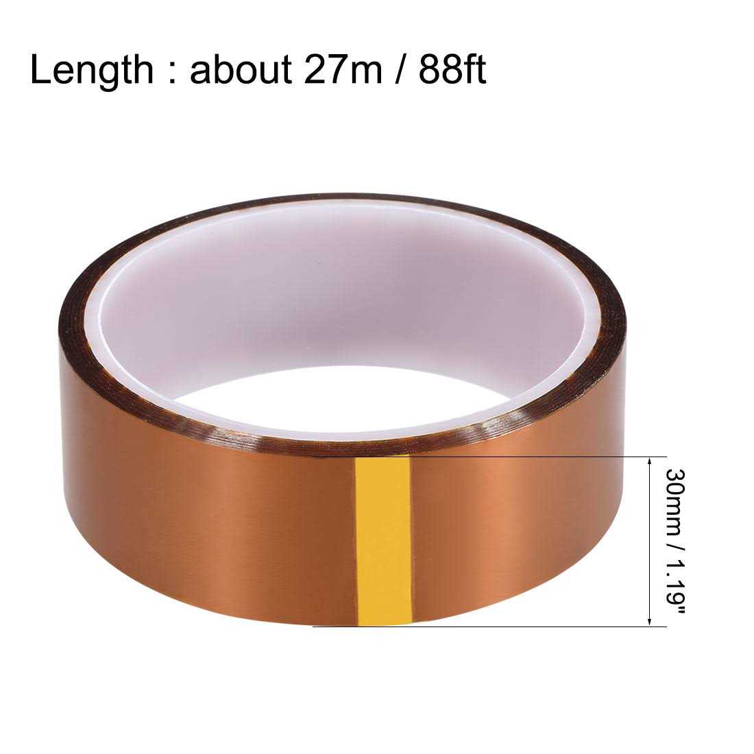 Uxcell Heat Resistant Tape High Temperature Heat Transfer Tape Polyimide Film Adhesive Tape - Image 3