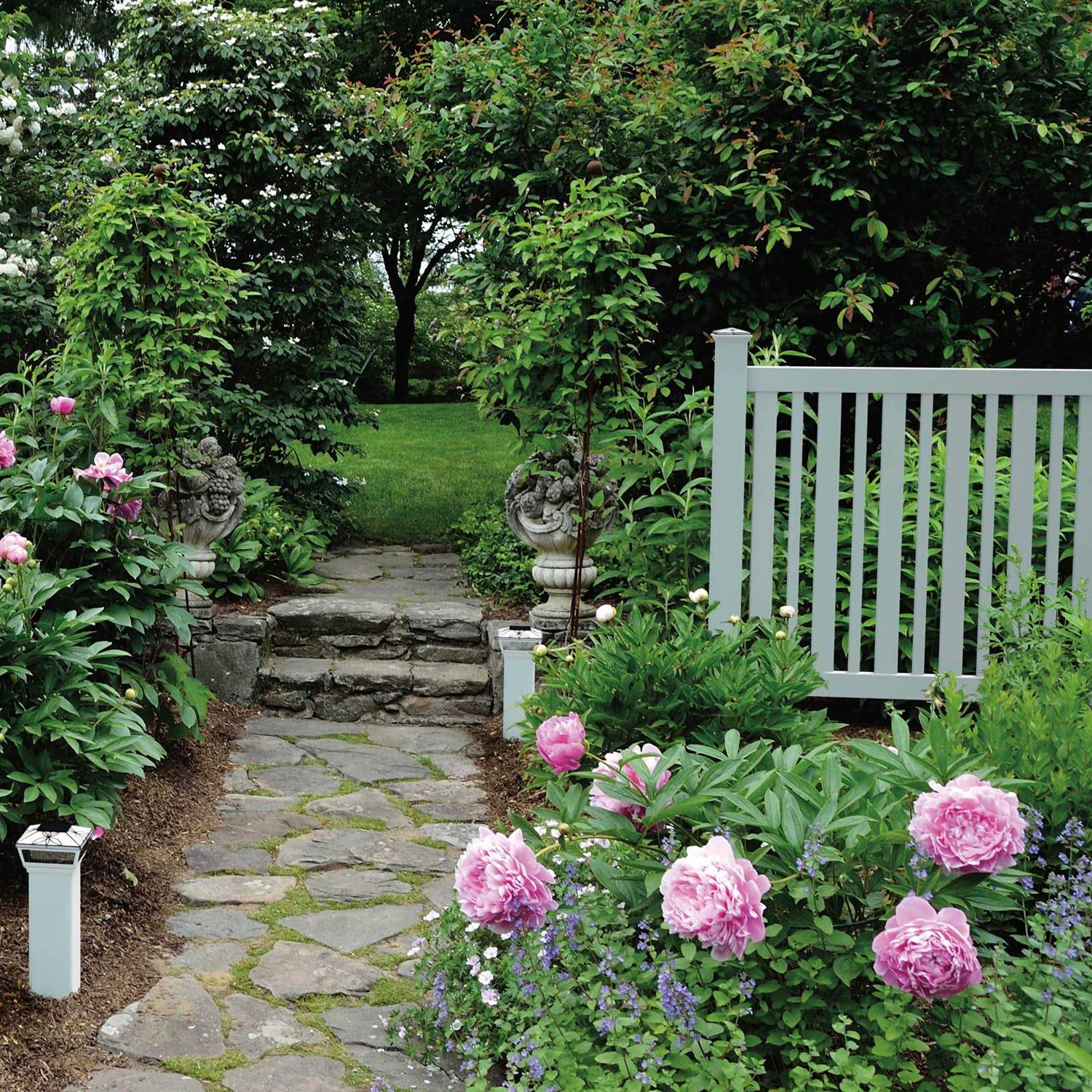 Outdoor Essentials Lafayette 4 in. x 4 in. x 74 in. White Routed End Post - Image 3