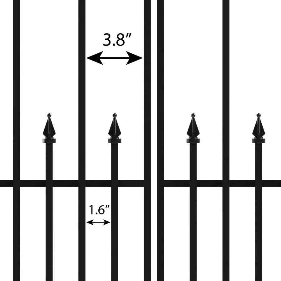 YARDLINK Grand Empire XL 4-ft H x 4-ft W Powder-coated Steel Spaced Picket Pressed-point Decorative Fence Gate 504087 - Image 4