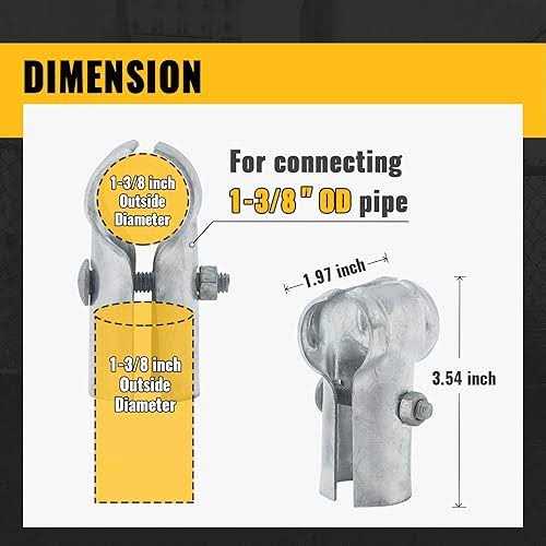 VIVIDA End Rail Clamp 1-3/8 x 1-3/8 Chain Link Fence T Clamp - Image 4