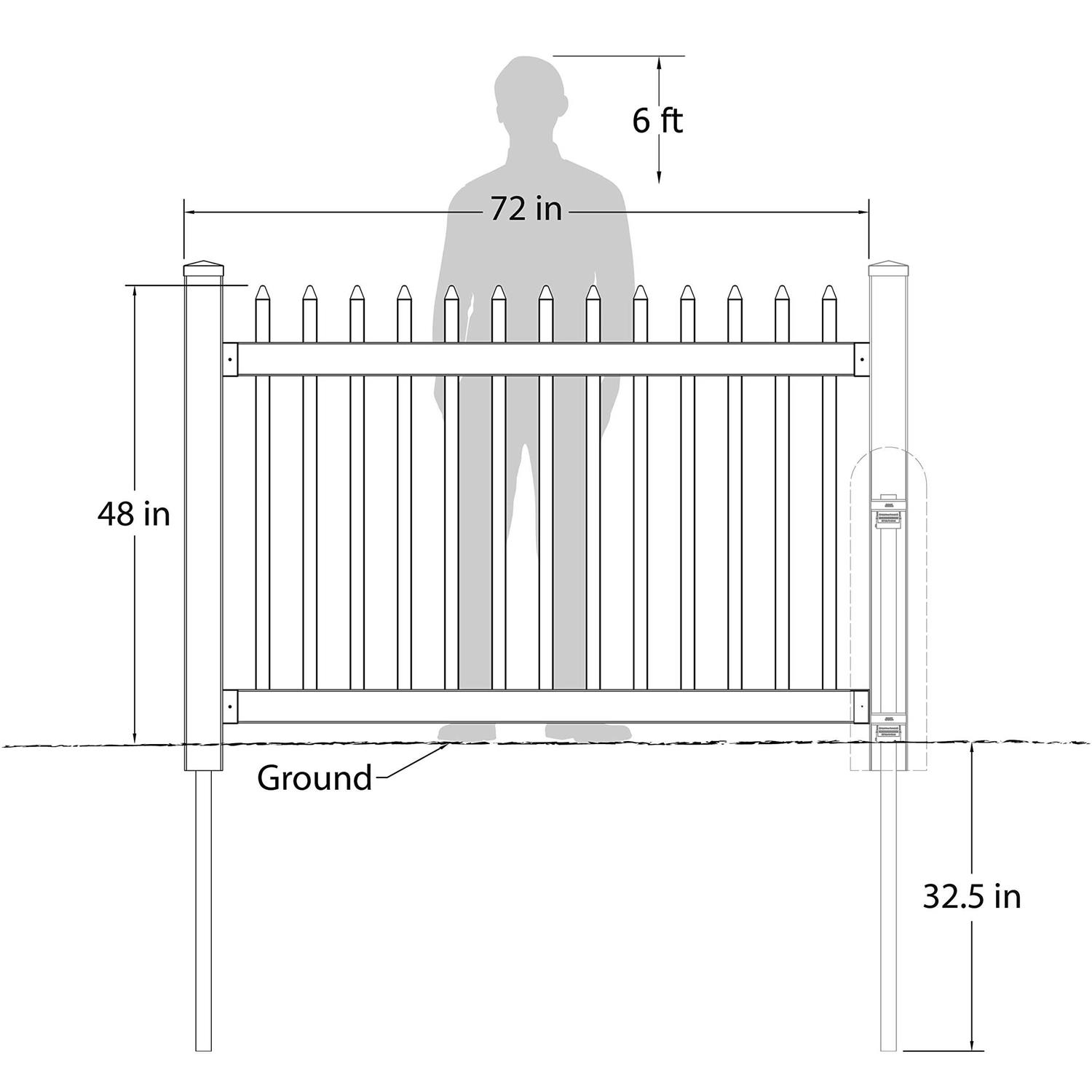 WamBam Fence WamBam No-Dig BL19101 Nantucket Picket Vinyl Fence - Image 3