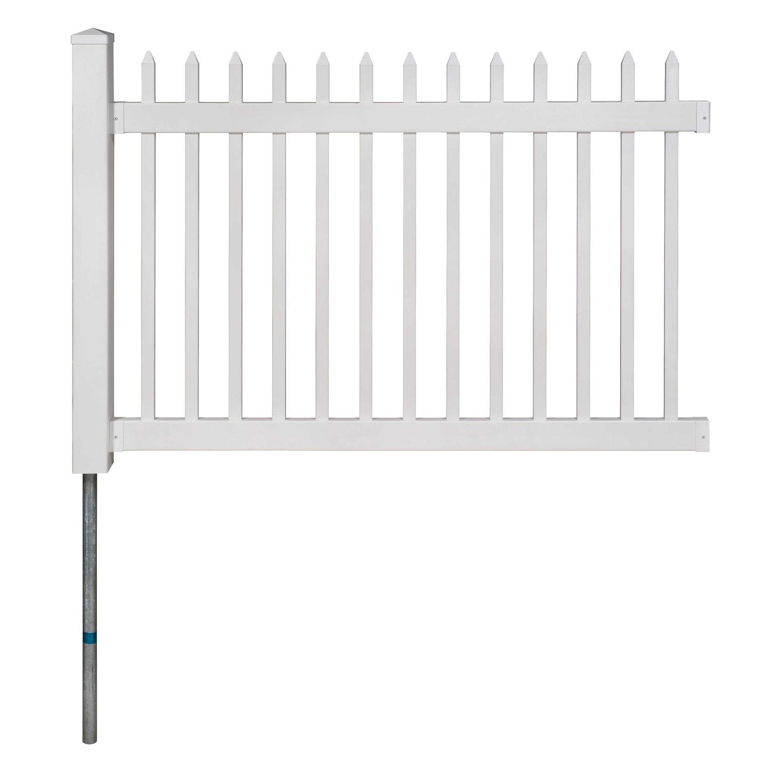 WamBam Fence WamBam No-Dig BL19101 Nantucket Picket Vinyl Fence - Image 4