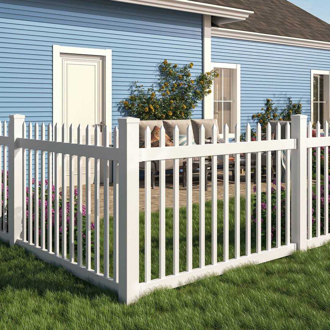 WamBam Fence WamBam No-Dig BL19101 Nantucket Picket Vinyl Fence - Image 5