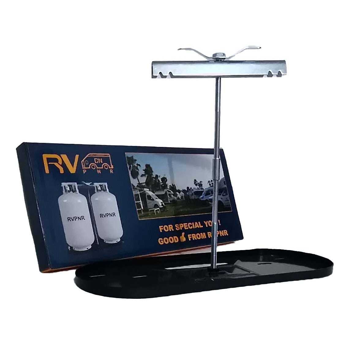 Rvpnr Rv Dual Propane Tank Mounting Rack 40lb,30lb and 20ld Tanks for Camper and Travel Trailers with Different Connecting Pipes - Image 3