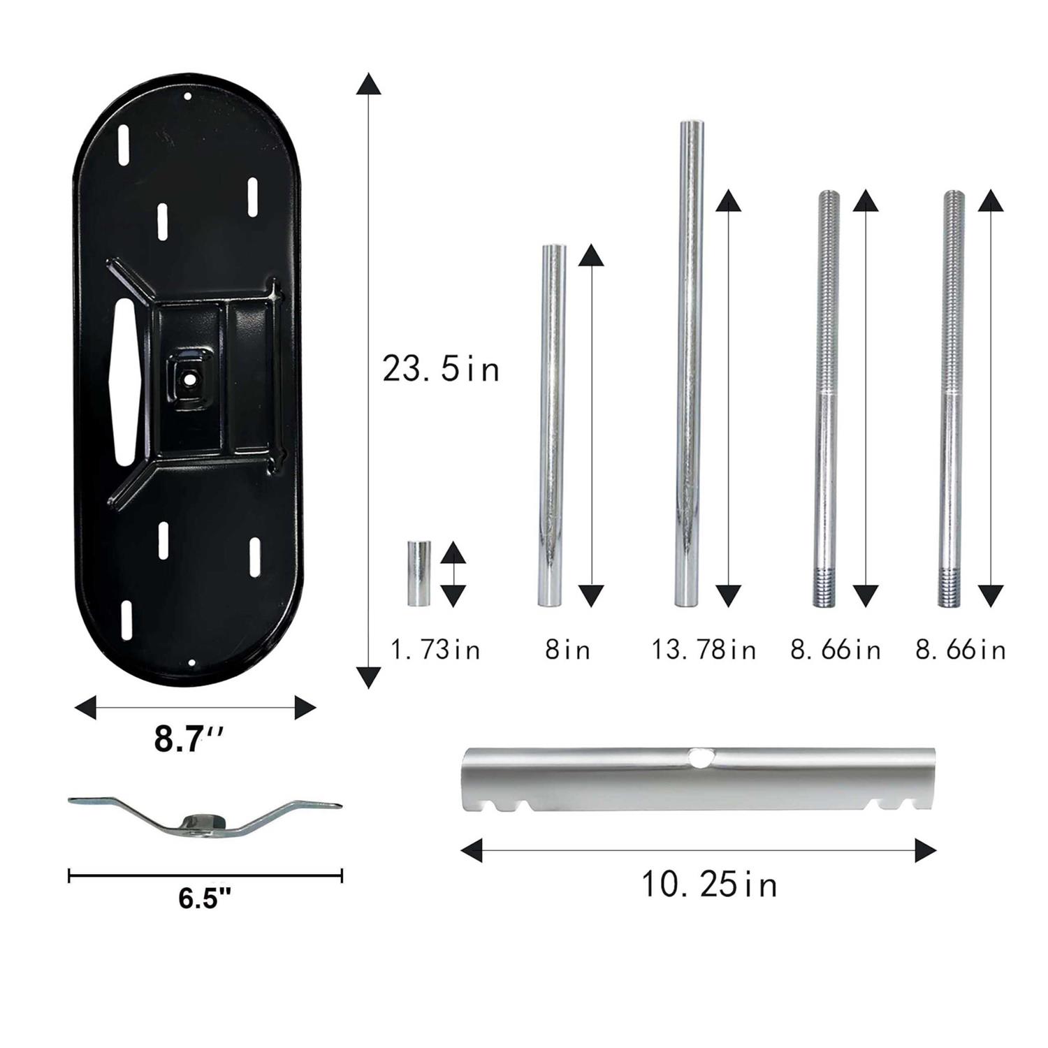 Rvpnr Rv Dual Propane Tank Mounting Rack 40lb,30lb and 20ld Tanks for Camper and Travel Trailers with Different Connecting Pipes - Image 4