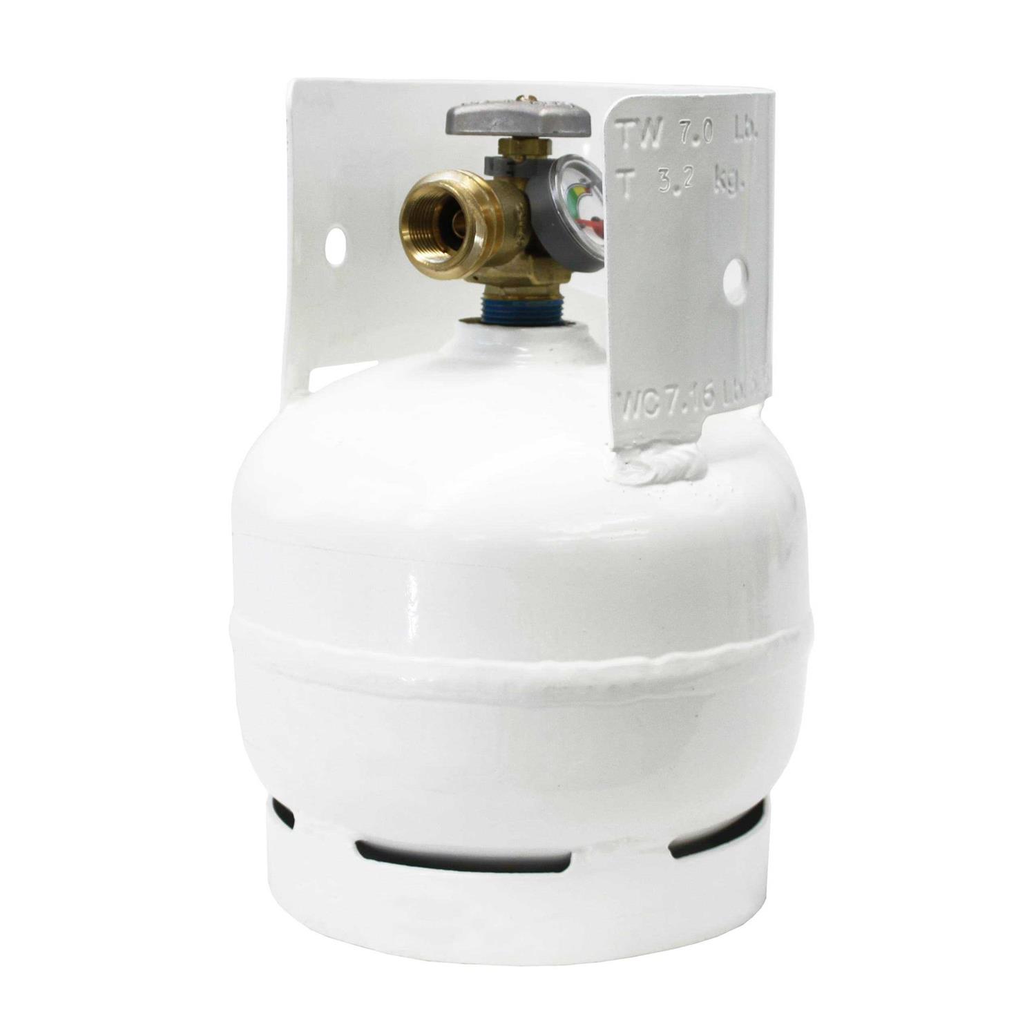 Flame King 3lb Steel Propane Lp Tank Cylinder with Gauge and OPD - Image 4