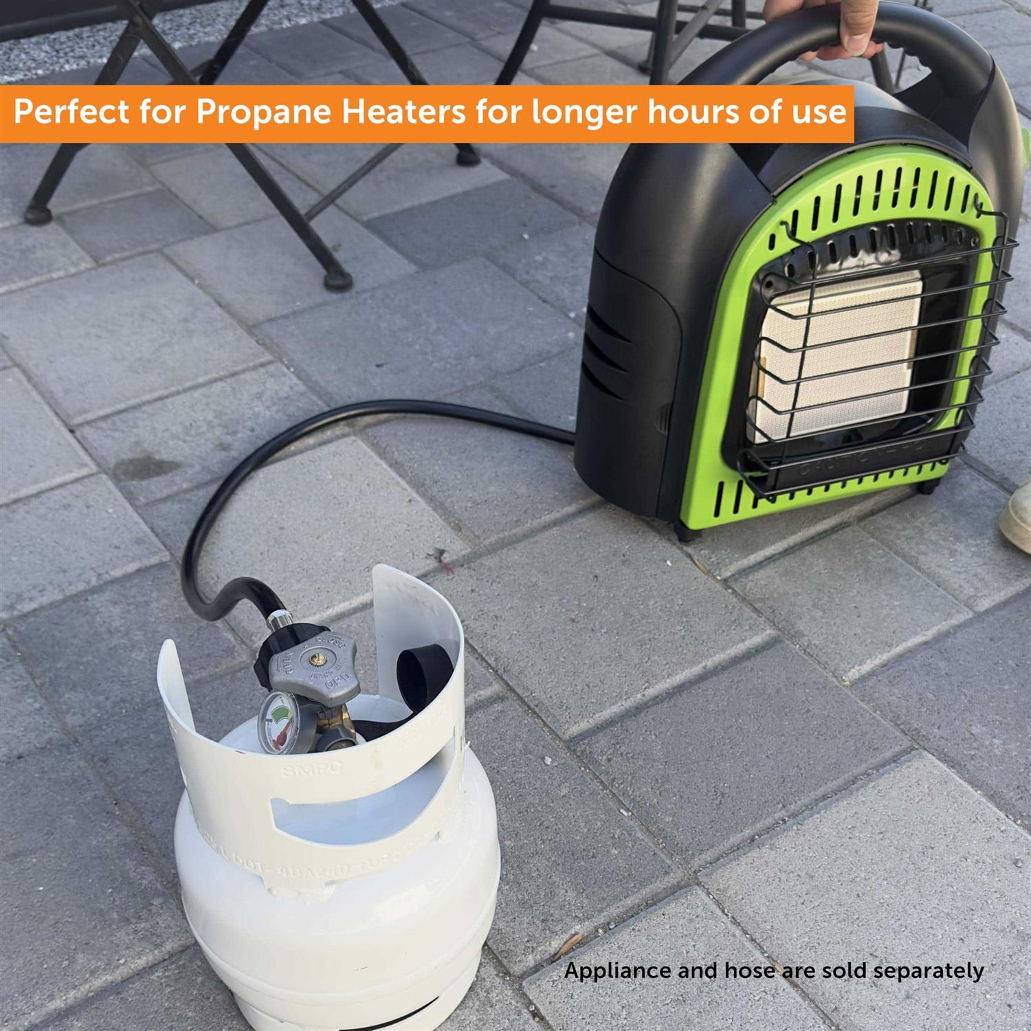 Flame King 3lb Steel Propane Lp Tank Cylinder with Gauge and OPD - Image 5