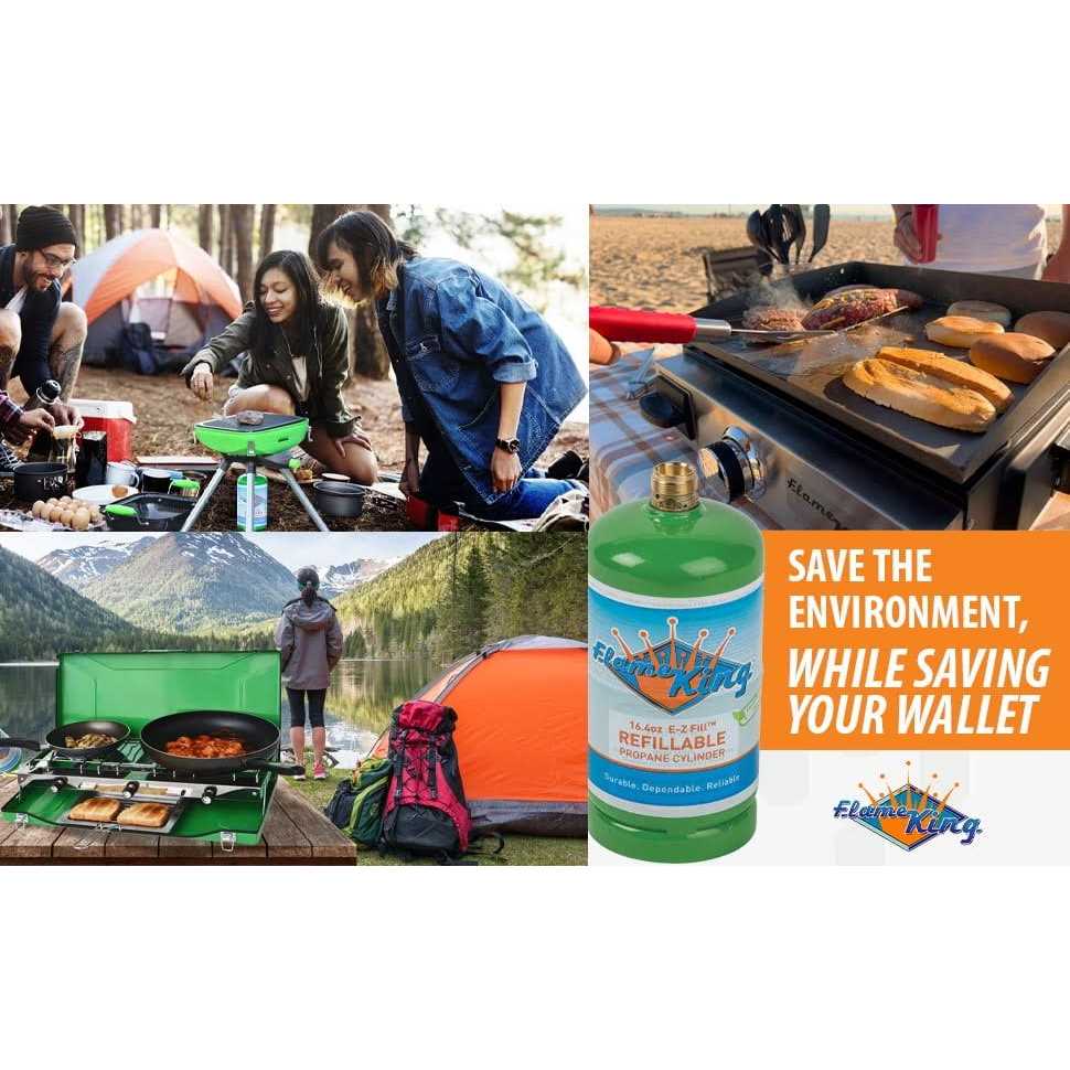 Flame King 1 Lb. Refillable Propane Cylinder - Image 5