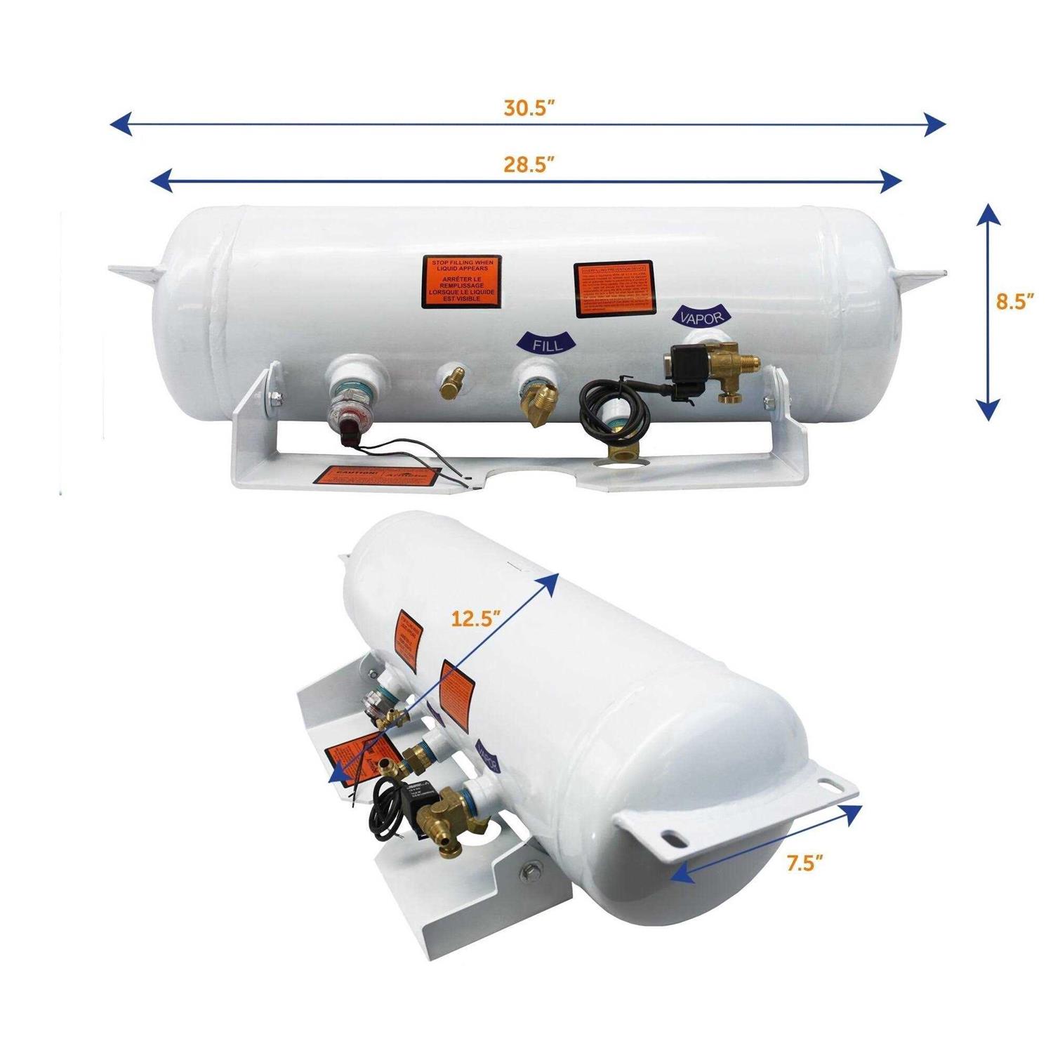 Flame King 5.9 Gallon ASME Propane Tank with Remote Valves & Solenoid - Image 3