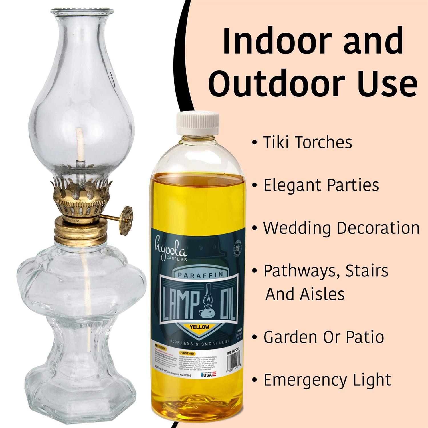 Hyoola Liquid Paraffin Lamp Oil Smokeless, Odorless, Ultra Clean Burning Fuel for Indoor and Outdoor Use - Image 3