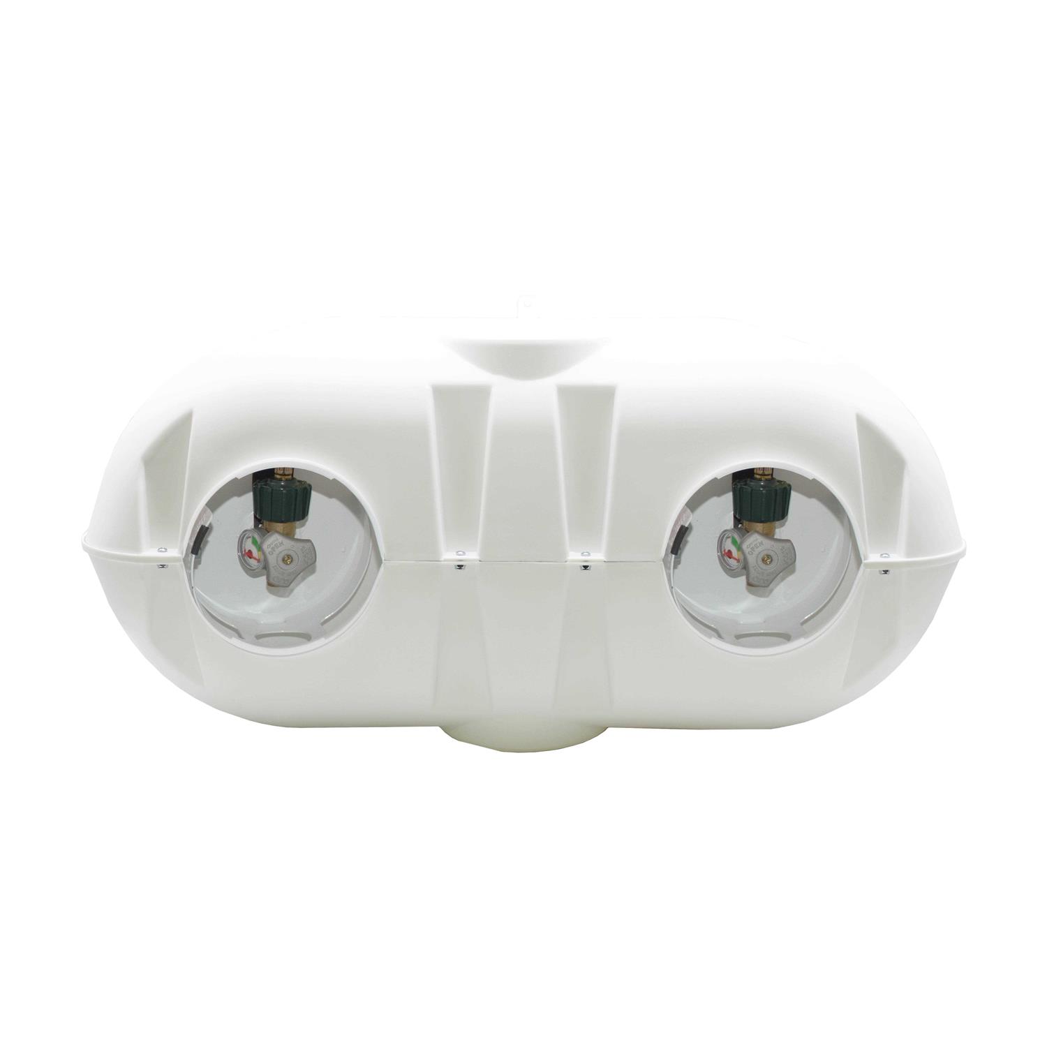 Flame King Dual 20lb LP Propane Tank Light Plastic Heavy Duty Cover for RV - Image 4